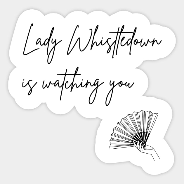 Lady Whistledown - Inspired by the Character from the Book Series Sticker by Virhayune